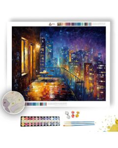 QUIET BALCONY NIGHT - Paint by Numbers Full Kit