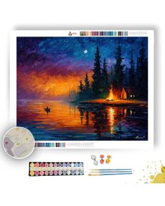 QUIET FIRE EVENING - Paint by Numbers Full Kit