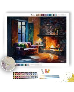 QUIET HEARTH CORNER - Paint by Numbers Full Kit