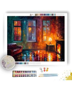 RAIN AND FIRELIGHT - Paint by Numbers Full Kit