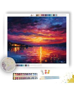 SUNSET FIRELIGHT - Paint by Numbers Full Kit