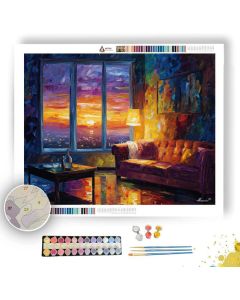 SUNSET ROOM REST - Paint by Numbers Full Kit