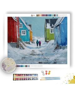 GREENLAND SILENT HOUSES - Paint by Numbers Full Kit