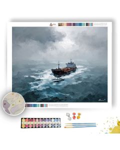 GRAY WAVES - Paint by Numbers Full Kit