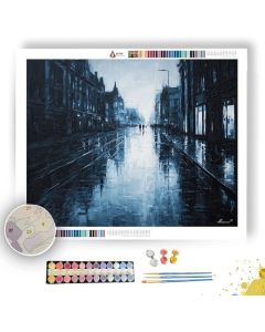 BLUE RAIN REFRACTION - Paint by Numbers Full Kit