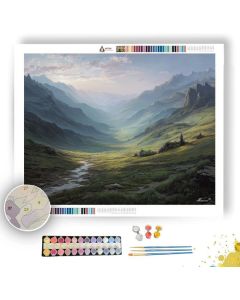 FADED LIGHT VALLEY - Paint by Numbers Full Kit