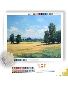 FIELD AND FAR TREES - Paint by Numbers Full Kit