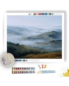 FOG LAYERED HILLS - Paint by Numbers Full Kit