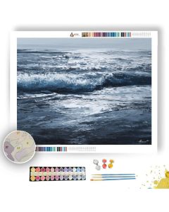 GRAPHITE SHORE BLUE TIDE - Paint by Numbers Full Kit
