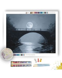 MIDNIGHT BRIDGE CERULEAN MOON - Paint by Numbers Full Kit