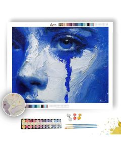 PORCELAIN FACE WITH AZURE TEAR - Paint by Numbers Full Kit