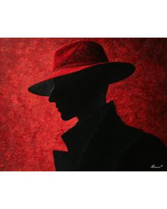 RED FELT SILHOUETTE