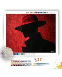 RED FELT SILHOUETTE - Paint by Numbers Full Kit