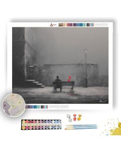 SCARLET NOTE IN SILENCE B&W - Paint by Numbers Full Kit
