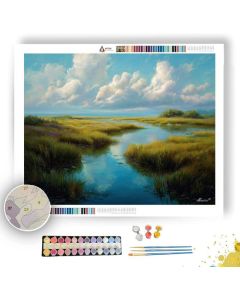 CLEAR DAY MARSHLAND - Paint by Numbers Full Kit