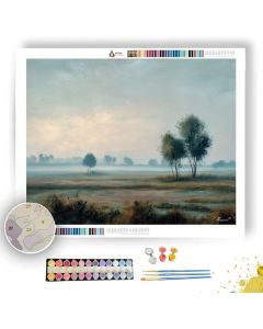 DISTANT TREES IN HAZE - Paint by Numbers Full Kit