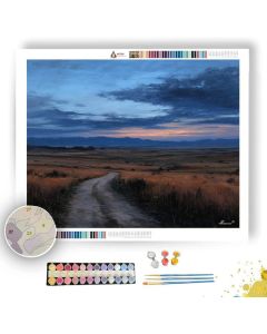 DUSK OVER OPEN LAND - Paint by Numbers Full Kit