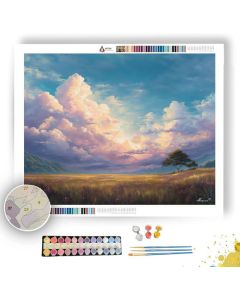 HALOED SKY MEADOW - Paint by Numbers Full Kit
