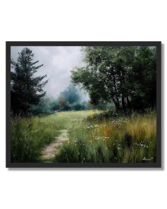 MEADOW WITH FAINT PATH - FRAMED