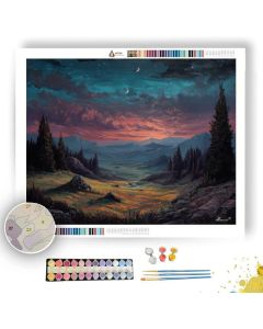 NIGHTFALL OPEN VALLEY - Paint by Numbers Full Kit