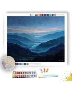 NIGHTSET OPEN VALLEY - Paint by Numbers Full Kit