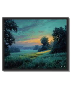PASTURE AT DAYBREAK - FRAMED