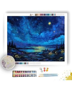 SAPPHIRE NIGHT FLATS - Paint by Numbers Full Kit