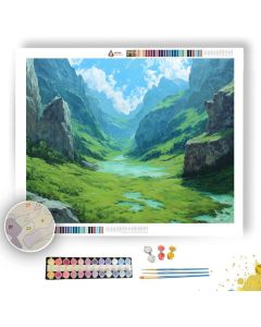 SKYBRIGHT VALLEY FLOOR - Paint by Numbers Full Kit