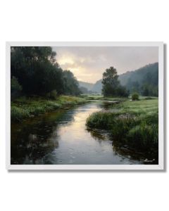 SLOW RIVER THROUGH SILENCE - FRAMED