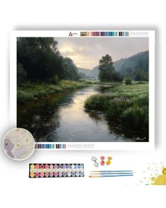 SLOW RIVER THROUGH SILENCE - Paint by Numbers Full Kit