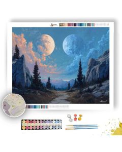 STILLNESS OF TWIN MOONS - Paint by Numbers Full Kit