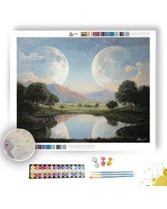 TWIN MOONS LOWLAND - Paint by Numbers Full Kit