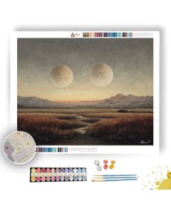 TWIN ORBIT LOWLAND - Paint by Numbers Full Kit