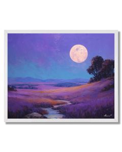 VIOLET LUNAR PASTURE - FRAMED