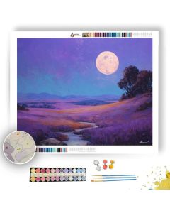 VIOLET LUNAR PASTURE - Paint by Numbers Full Kit