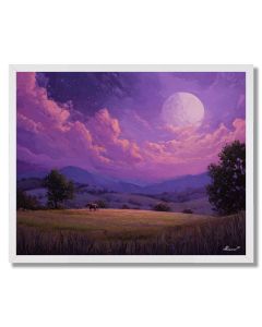 VIOLET MOON PASTURE - FRAMED
