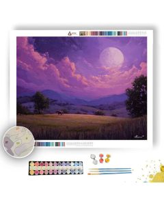 VIOLET MOON PASTURE - Paint by Numbers Full Kit