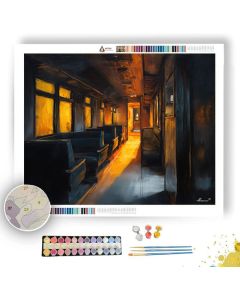 AMBER TRAIN LIGHT - Paint by Numbers Full Kit
