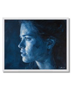 BLUE SHADOW PORTRAIT - FRAMED