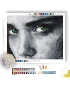 EMERALD EYE B&W - Paint by Numbers Full Kit