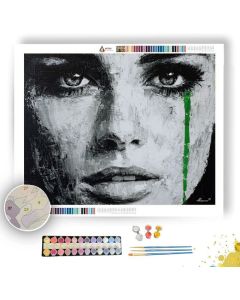 EMERALD TEAR B&W - Paint by Numbers Full Kit
