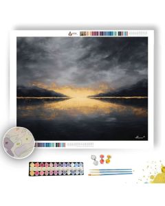 GOLD HORIZON LINE B&W - Paint by Numbers Full Kit