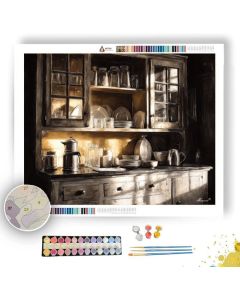 GOLDEN CUPBOARD LIGHT - Paint by Numbers Full Kit