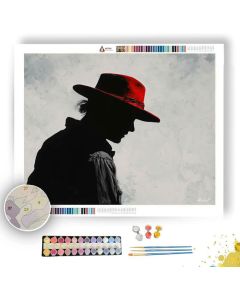 RED HAT SILHOUETTE B&W - Paint by Numbers Full Kit