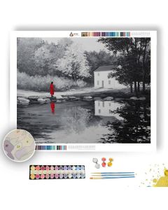 SINGLE COLOR MEMORY B&W - Paint by Numbers Full Kit