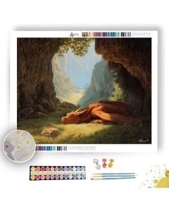 CAVE DRAGON VALLEY FLOOR - Paint by Numbers Full Kit