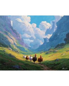 WINDPLUME HERD VALLEY - Paint by Numbers Full Kit