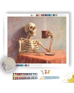 SKELETON COFFEE BREAK - Paint by Numbers Full Kit