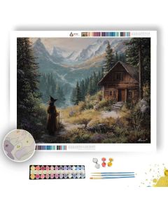 MOUNTAIN HUT WITCH - Paint by Numbers Full Kit