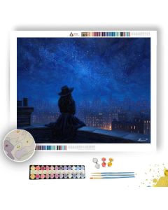 ROOFTOP STAR WITCH - Paint by Numbers Full Kit